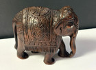 VINTAGE Hand Carved Solid Hardwood ELEPHANT Highly Detailed 5" X 4 1/2" X 3" — photo 9