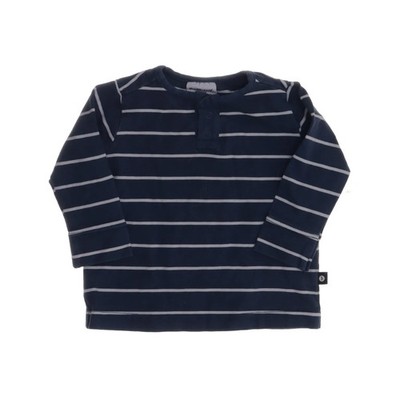 POMPdeLUx, Henley Shirt, Größe: 62, Newark Lt T-shirt, Blau/Weiß #LCS