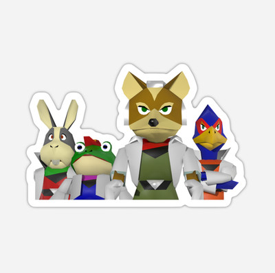 3'' Star Fox 64 Sticker Nintendo 90's Videogames Matte Finish