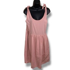 Small Pink Blush Sleeveless Dress Scoop Neckline Pastel Coquette Feminine