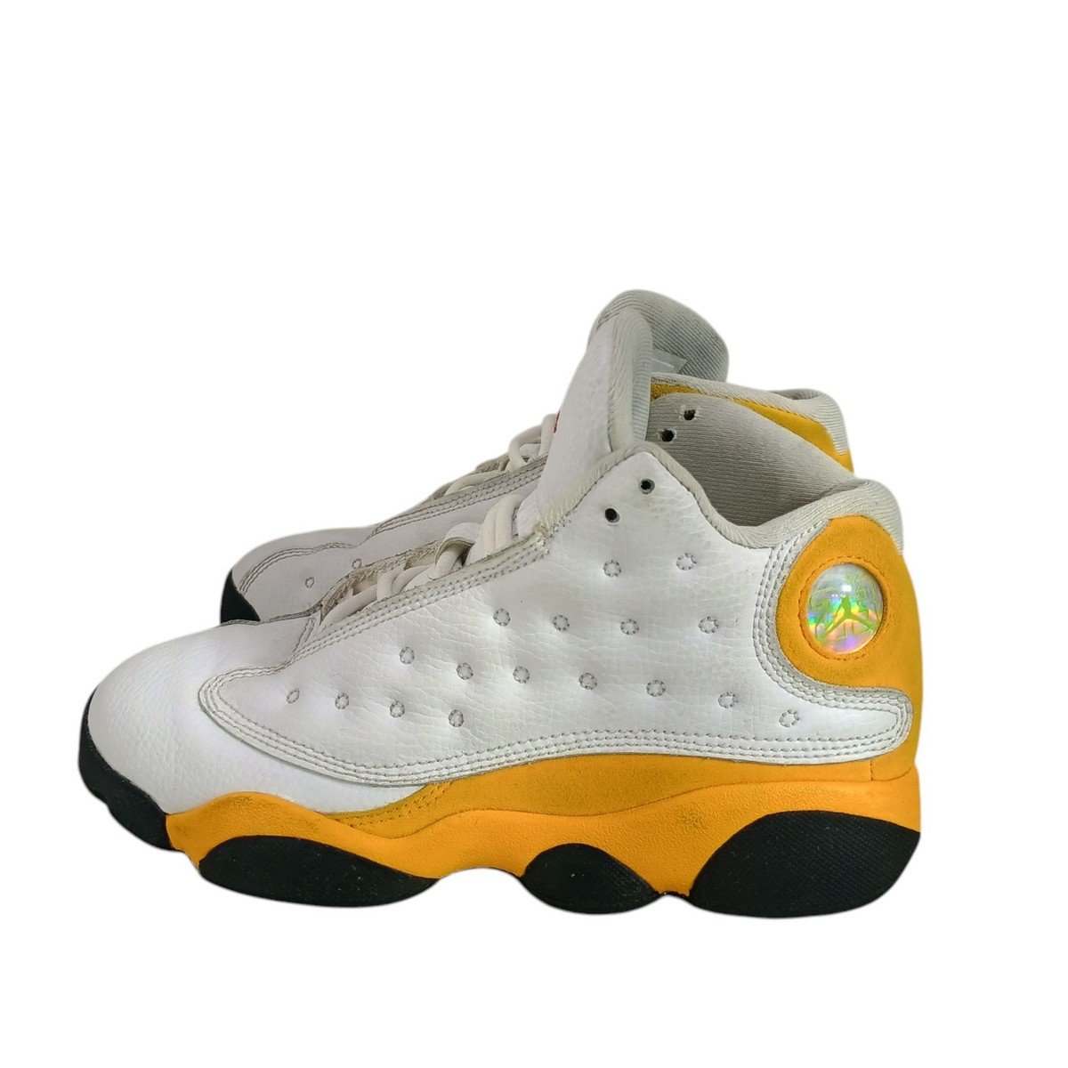 Jordan 13 Retro Mid Del Sol DJ3003-167 Kids Size 3y White/Yellow Shoe  Sneakers