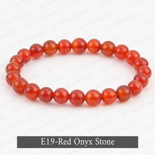 Natural Gemstone 6mm Beaded Stretch Bracelet Reiki Chakra Yoga Jewelry