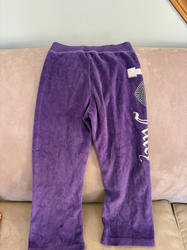 Juicy Couture Girls Purple Track Suit 6X Velour Long Sleeve Pant Hooded EUC - Picture 9 of 9