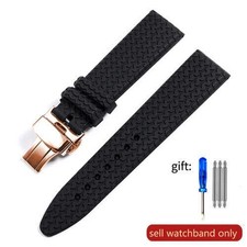 21 23mm Strap For Chopard 168511 Watchband Black Classic Silicone  Tools