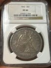 1842 Liberty Seated dollar NGC XF40 Nice Original