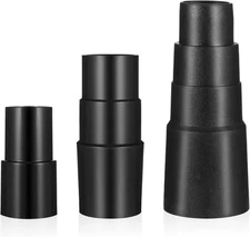 3 PCS Vacuum Cleaner Adapter Wet Dry Connector Hose Adapters Kit Black 