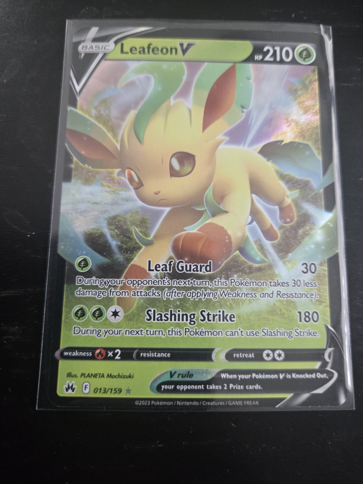 Leafeon V 013/159 Crown Zenith Full Art Pokemon Card