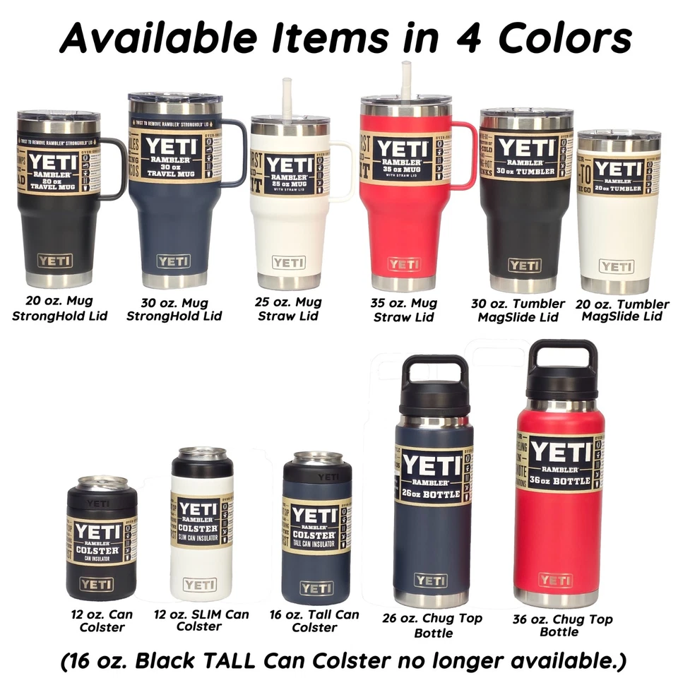 阿拉巴马深红潮 YETI 激光雕刻水杯、马克杯、罐装、瓶子 — 第 2/3 张图片