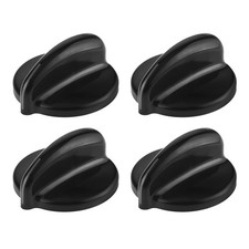 Paquete de 4 perillas de control de quemador de rango negras WB03T10236 para cocina/estufa/estufa GE