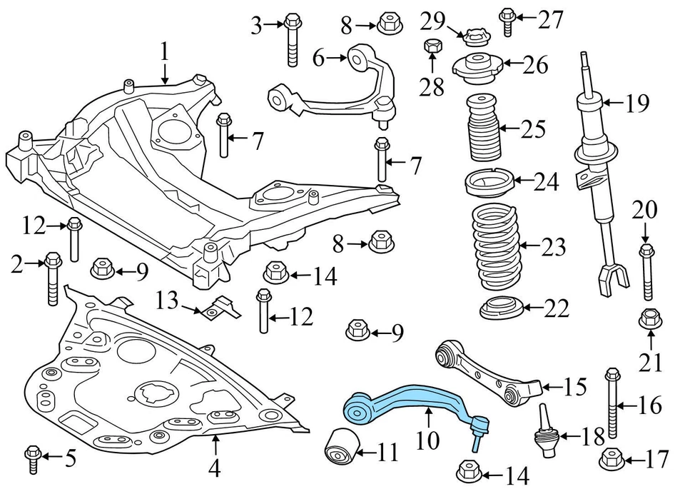 2015-2019 BMW ALPINA B6 XDRIVE GRAN COUPE - Braço de controle inferior esquerdo dianteiro - Imagem 3 de 4
