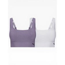 PUMA Seamless Sports Bra 2-Pack DryCELL Purple White S NWT