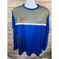 Maglia manica lunga Legacy Yamaha taglia XL colorblock blu grigio bianco motorsport