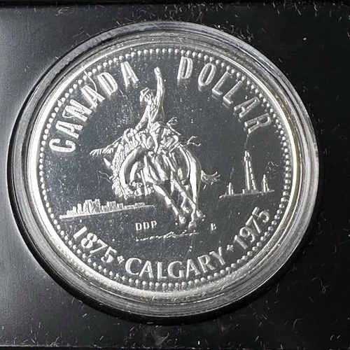 1975 Calgary Canadian Dollar - 50% Silver 50% Copper - Canada Commemorative