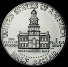 1976 S Kennedy Half Dollar Gem Cameo "PROOF" 40% Silver Bicentennial US Coin
