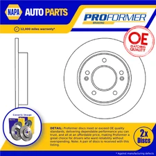 2x Brake Discs Pair Solid Rear 257mm PBD8574 Proformer Set 584111P300 New