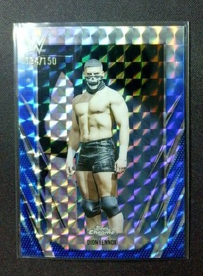 2026 Topps Chrome WWE - Dion Lennox #160 Blue Geometric Refractor /150