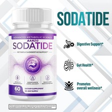  1 Pack Sodatide Probiotic Gut Health  Digestive Function Support 60 Capsules
