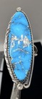 VNT Old Pawn Native American Sterling Turquoise Pyrite Knuckle Ring Size 7.5 — photo 10