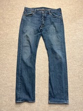 Levi's 501 Button Fly Straight Leg Medium Wash Men's Denim Jeans 36 X 34