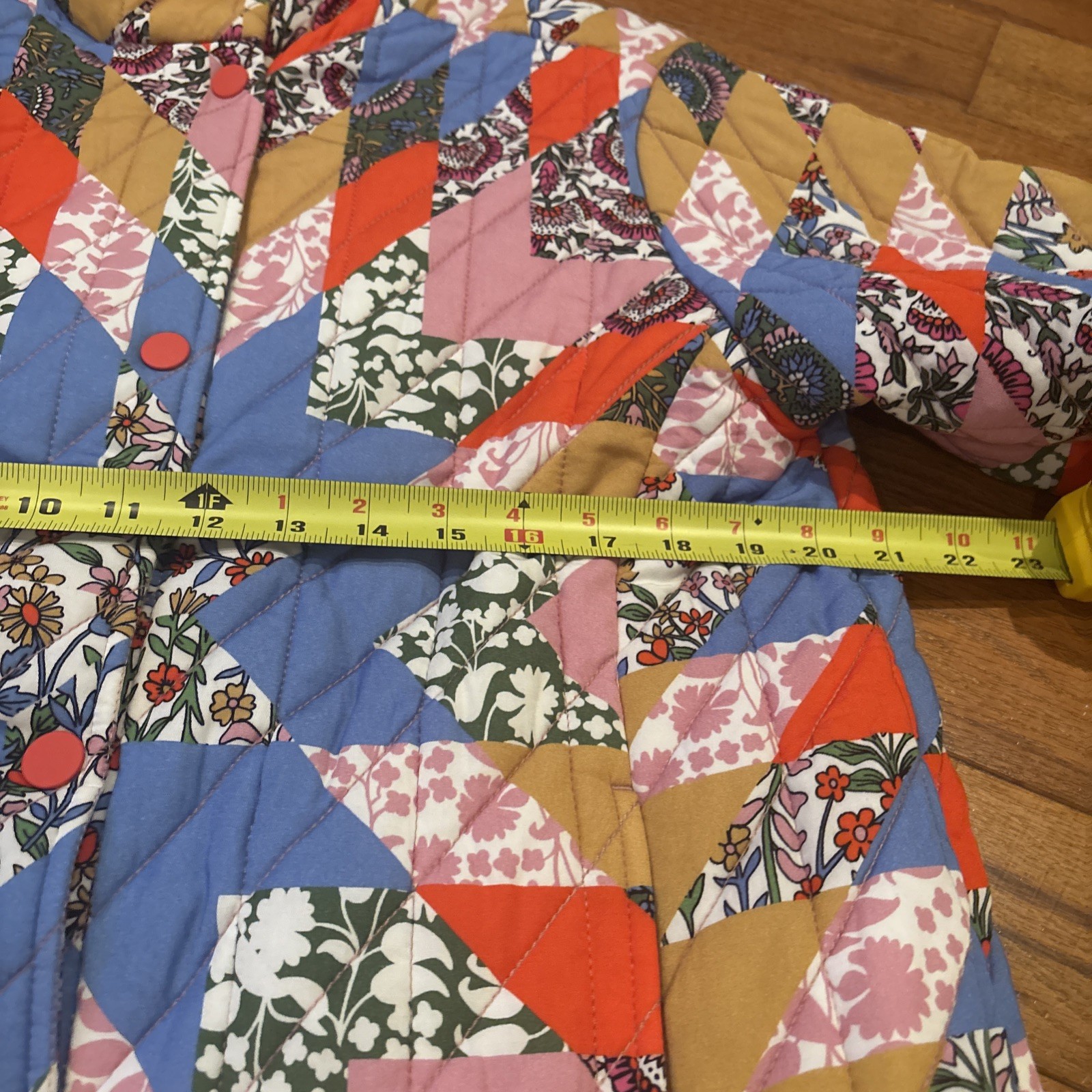 Boden Patchwork Quilted Oversized Jacket M EUC - image 11