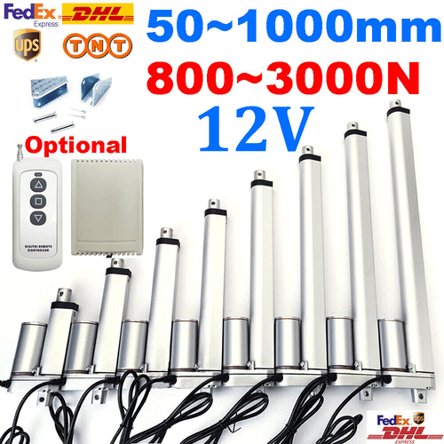 Electric Linear Actuator 1500N 3000N DC 12V 50-1000mm Stroke Fast Speed 5-20mm/s - Bild 1 von 41
