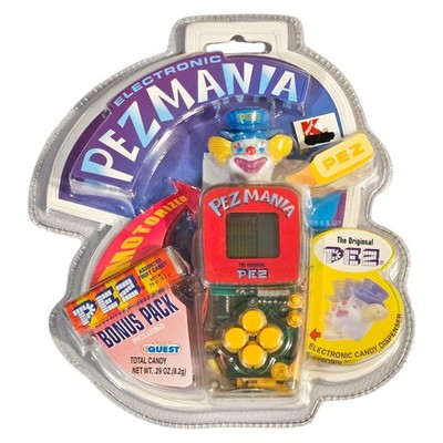 Retro 1999 PEZ Mania Electronic Tetris Video Game Dispenser New Sealed NOS