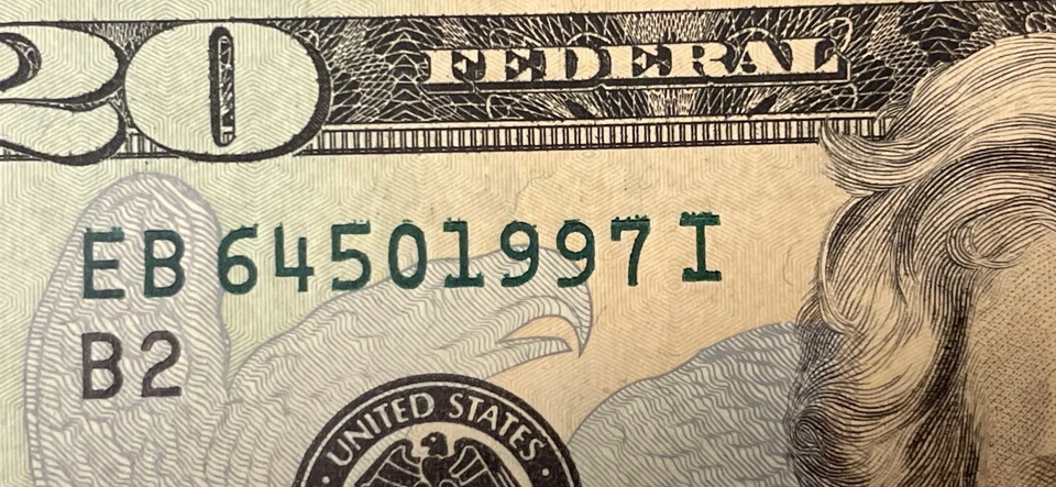 1997 Birth Year Ink Error Twenty Dollar Federal Reserve Note - Image 3 of 4