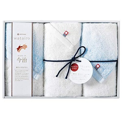 Nishikawa Imabari Towel Gift Set 3 Face Towels 100% Cotton Fluffy Made in Japan