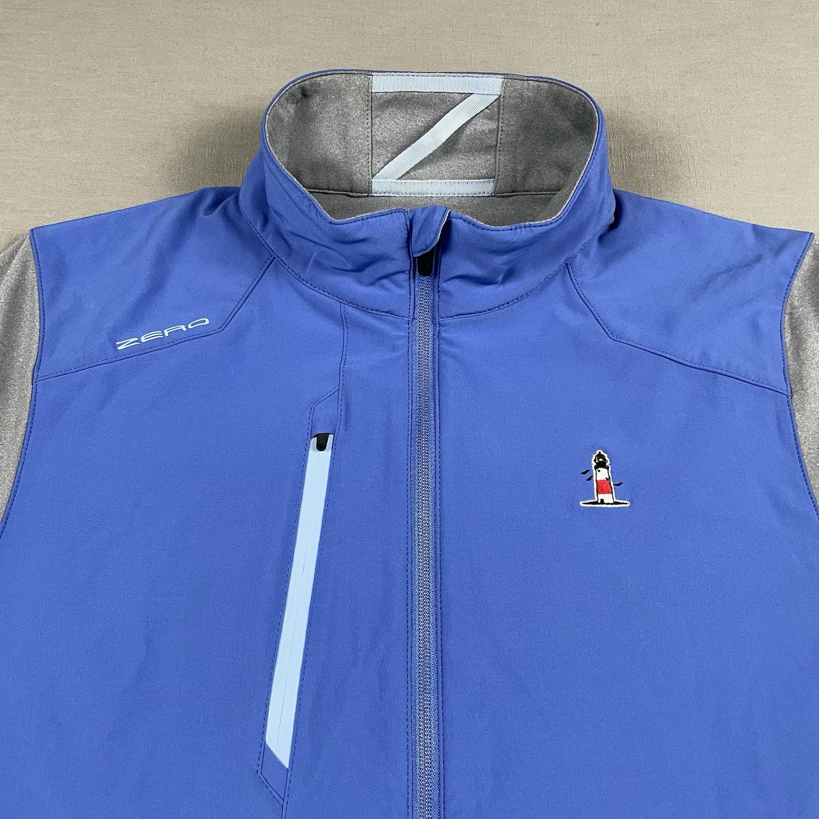 Zero Restriction Jacket Men Medium Blue Z710 Soft… - image 3