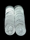 Lot of 38x 1932-1939 P,D,&S .25c Washington Silver Quarters - Circulated Lot