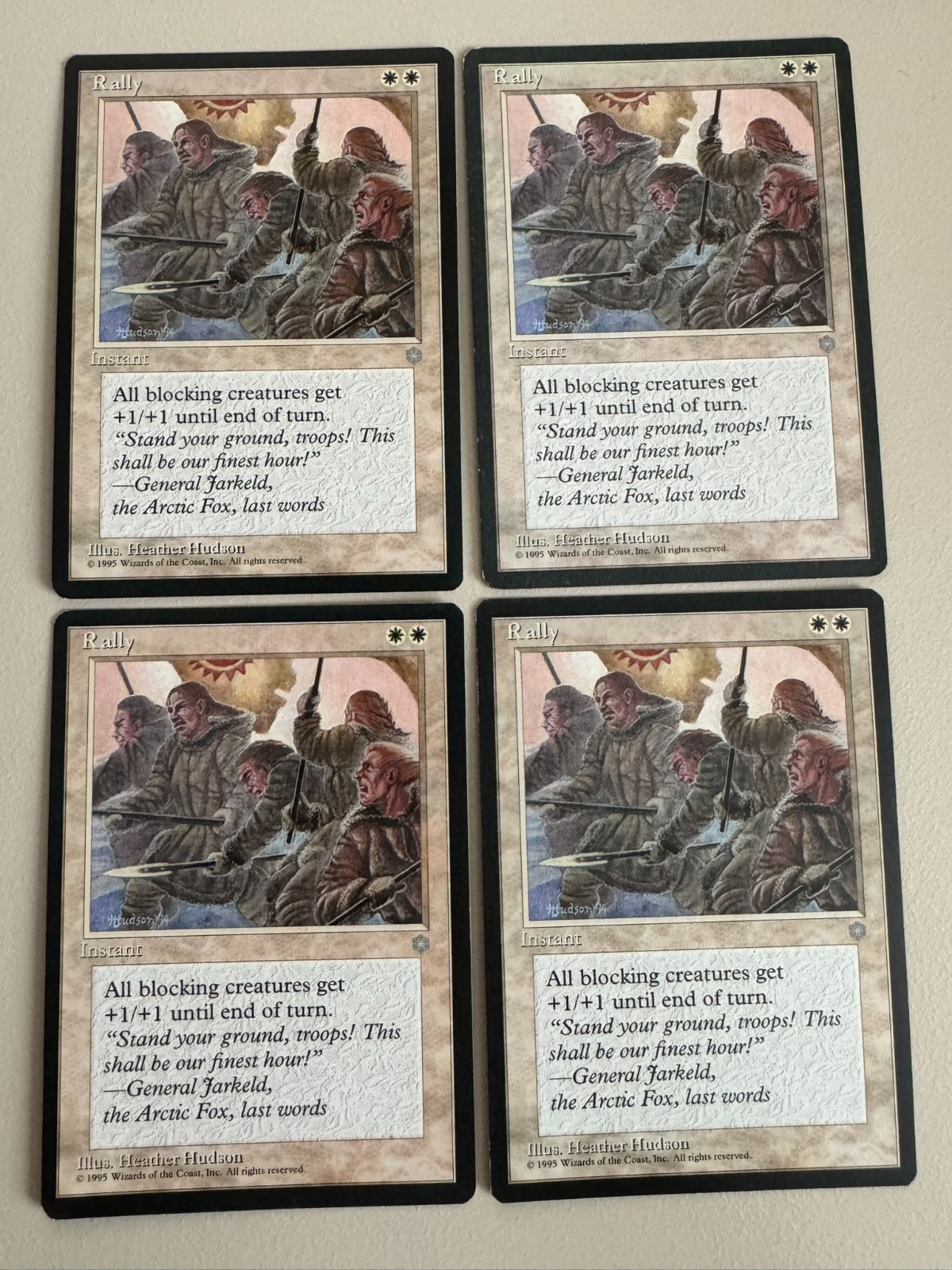 4x Rally - MTG - ICE AGE - ENGLISH - ©1995 M/NM Common Playset