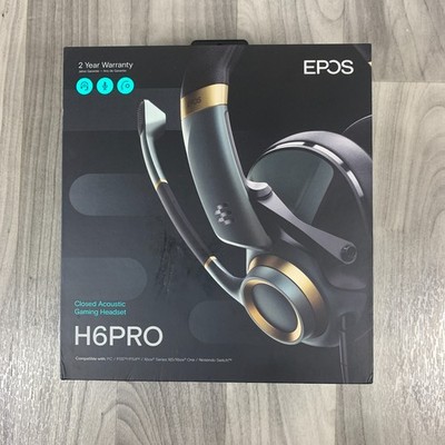 EPOS H6PRO Open Acoustic Wired Gaming Headset with Detachable Mic Black