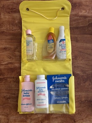 Vintage 1980's Johnson's Baby Care Travel Kit w/ Complete Contents-unused
