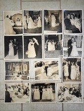 Vintage Lot 14 Military Wedding Photos Large 10x8 Bride Groom Bridesmaids Cars