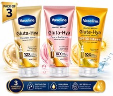 Vaseline Gluta Hya Bundle SPF50 Sunscreen  Dewy Radiance  Flawless Glow