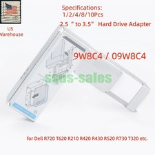 Lot 9W8C4 2.5"to 3.5"SAS/SATA HDD/SSD Adapter Bracket for Dell R720 T620 R420