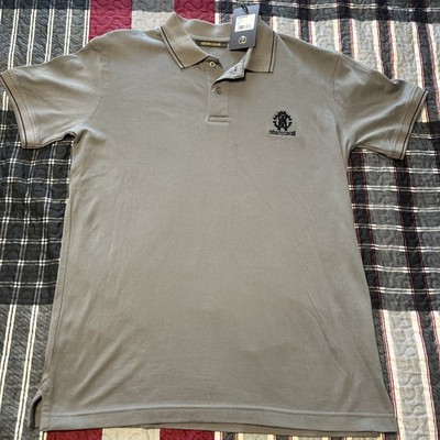 Roberto  Cavalli Men s Polo Shirt Size M Grey 100% Cotton Made In India NWT