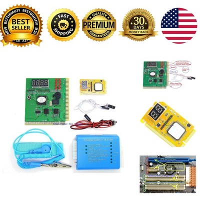 PC Power Supply Motherboard Tester Tool PCI ISA SDRAM Post Card Diagnostic Kit