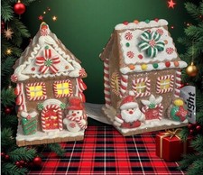 Kurt Adler GORGEOUS LED Sugared gingerbread house Christmas decor Price For1