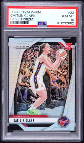 CAITLIN CLARK 2024 PRIZM WNBA SILVER ROOKIE RC #22 PSA 10 GEM MINT! #161232682
