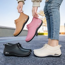 Womens Ladies Waterproof Wellies Wellington Rainboots Short Tube Watershoes