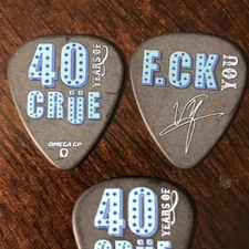 Motley Crue Vince Neil 2022 Tour Guitar Pick Dark Blue/Black