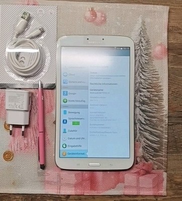  Samsung Galaxy Tab 3 SM-T310 16GB, Wi-Fi, 8''0 Zoll- White Konvolut Angebot.*