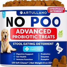 No Poo Chews for Dogs, Puppy - Coprophagia Stool Eating Deterrent 120 Treats