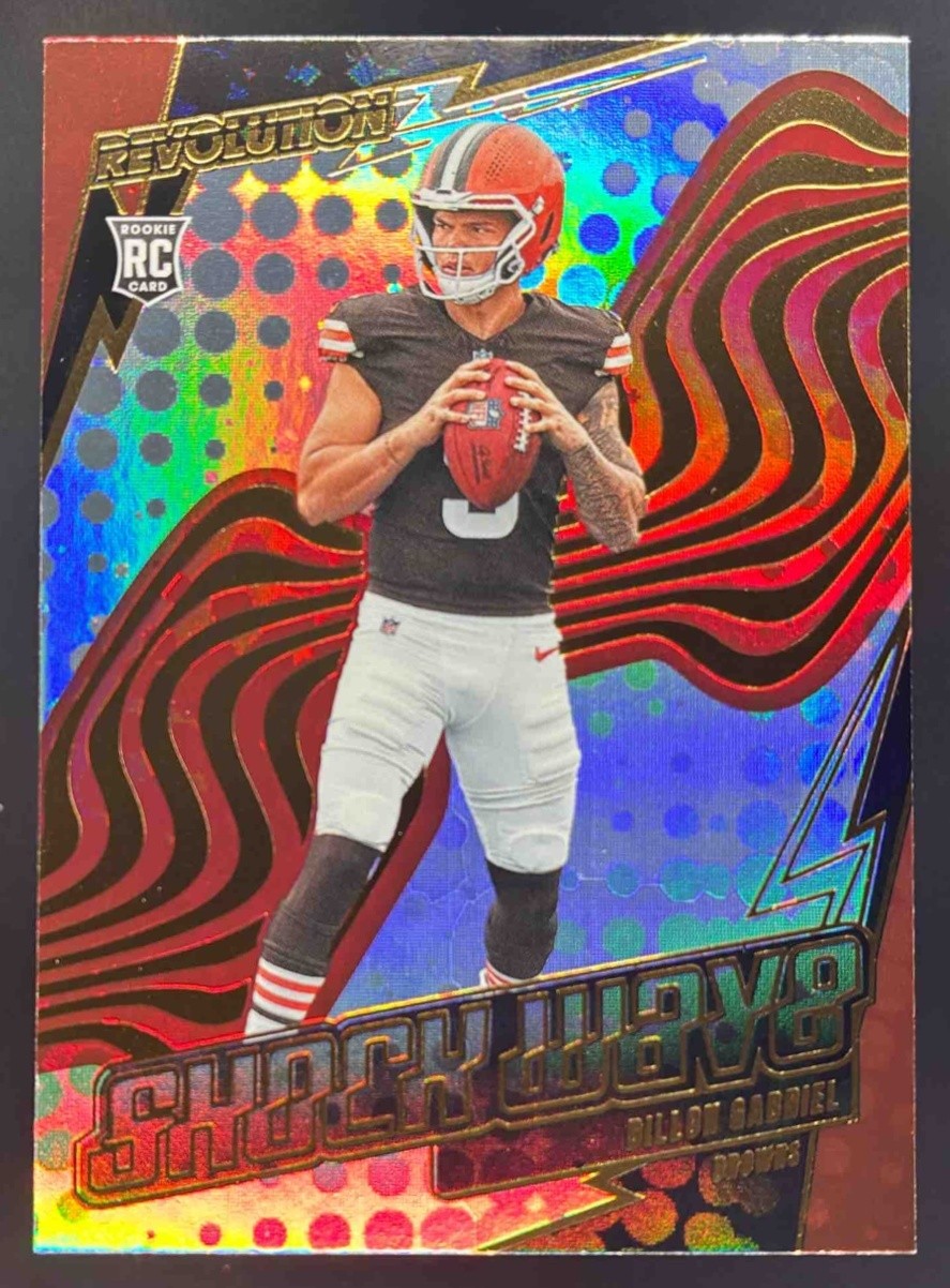 2025 Panini Football Revolution Dillon Gabriel Shock Wave #3 RC Cleveland Browns