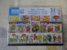 Schaubek Briefmarken Pilze 25 Stück Verschiedene Marken Postfrisch Gestempelt