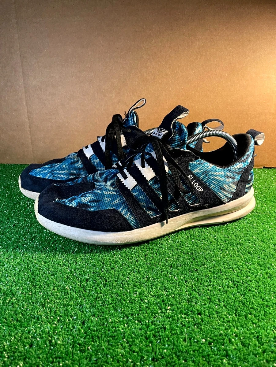 Adidas Men s Athletic Sneakers EVM 004001 SL LOOP Blue Black Size