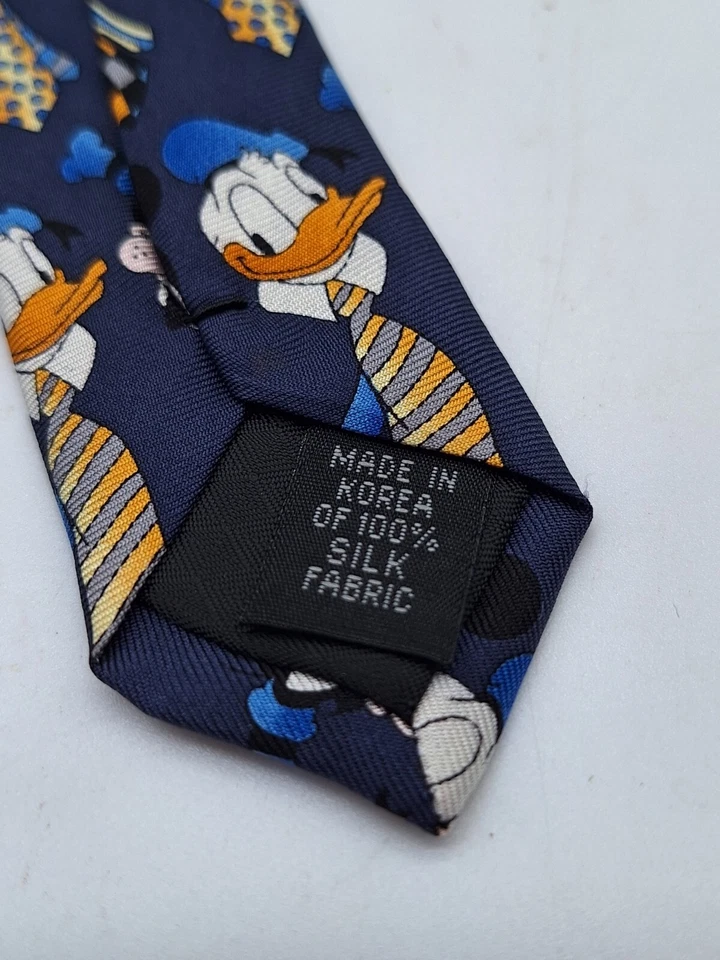 Walt Disney World Tie Mickey Goofy 100% Silk Blue Dress Up Tie Day - Image 3 of 4
