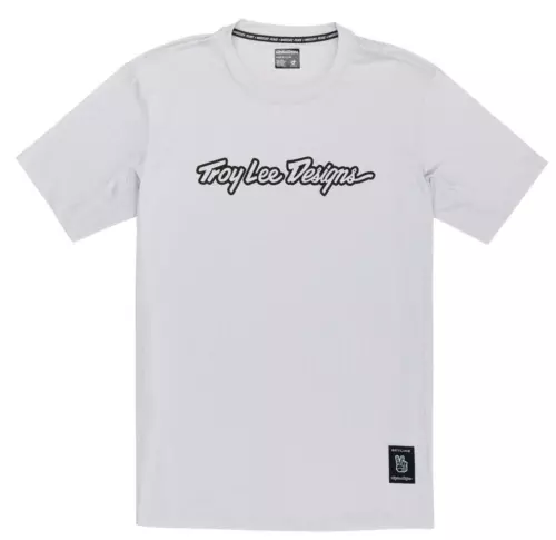Troy Lee Designs Skyline Short Sleeve Ride Tee Signature Mist Gray Medium