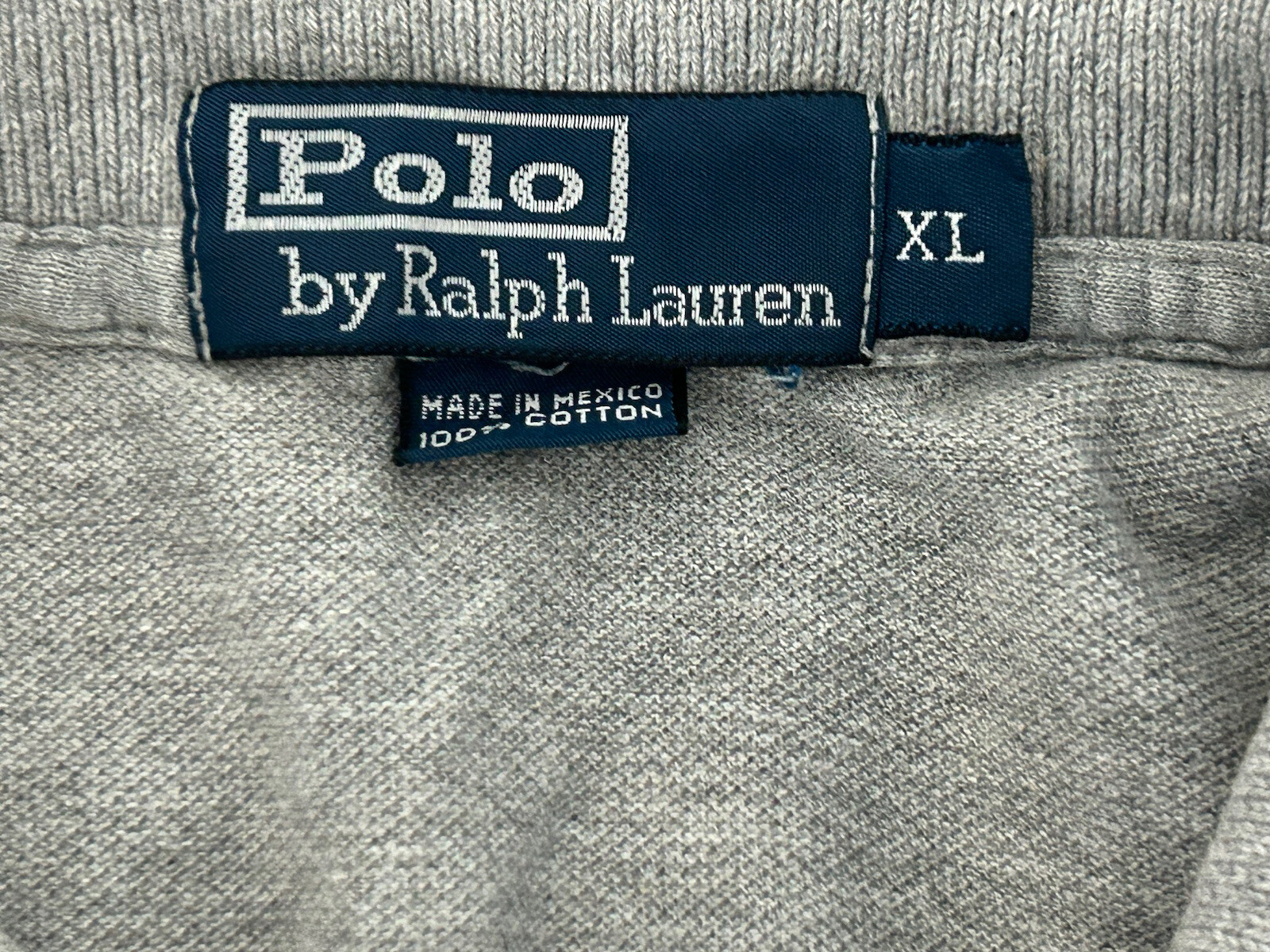 Polo Ralph Lauren camicia uomo extra large grigio blu pony golf preppy vestibilità classica